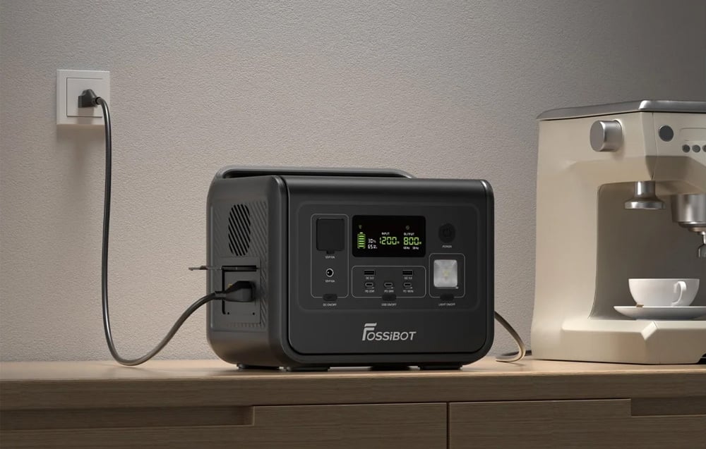 FOSSIBOT F800 800 W-os hordozható töltőállomás zöld-4