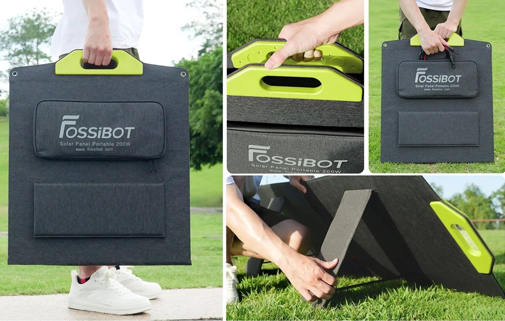 FOSSIBOT SP200 200 W-os összecsukható napelem-1