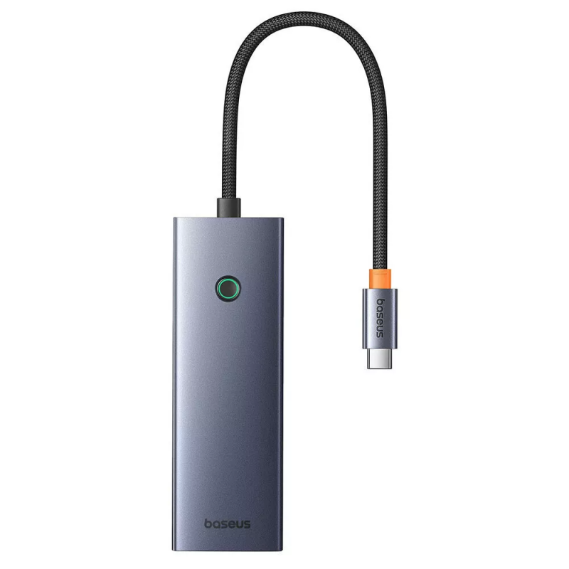 USB-C Hub Baseus UltraJoy, 3 x USB-A 3.0 - 1 x USB-C - 1 x HDMI - 1 x SD - 1 x microSD, Szürke-1
