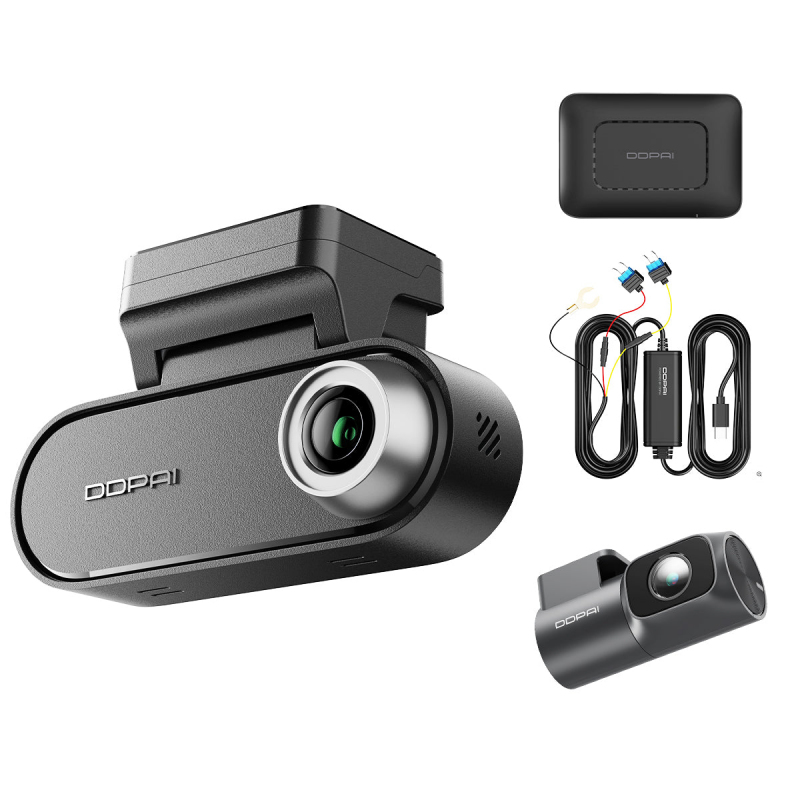 Dash + Rear Camera DDPAI N5 Dual 2026, 4K, Wi-Fi, GPS, AI, Fekete-1