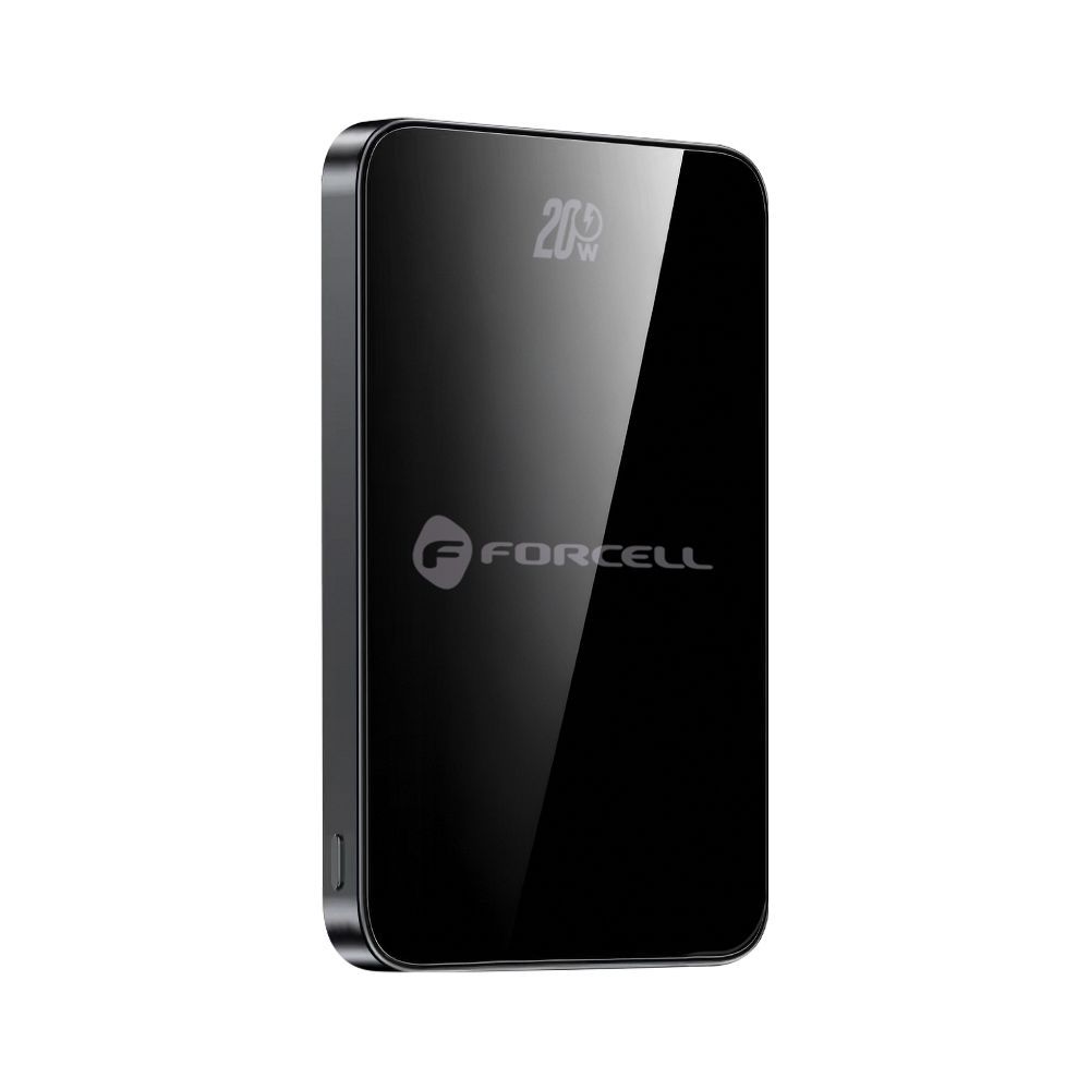 FORCELL F-ENERGY F5K8 Szuper Vékony powerbank MagSafe-kompatibilis PD3.0 QC4.0 15W 5000 mAh fekete-9