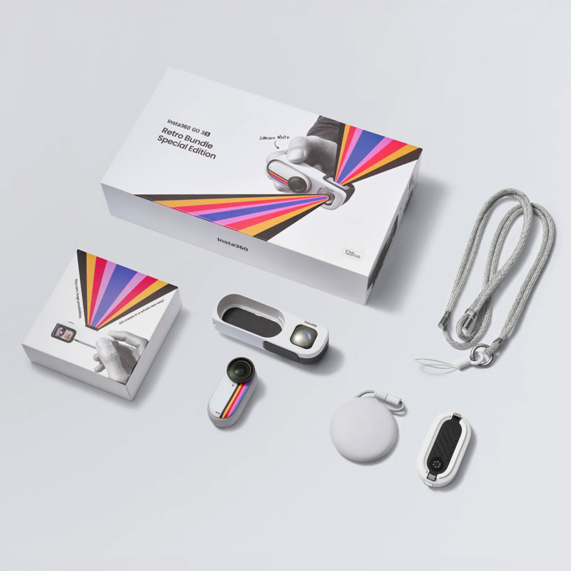 Insta360 GO 3S Retro Bundle Special Edition 128 GB akciókamera (Fehér)-5