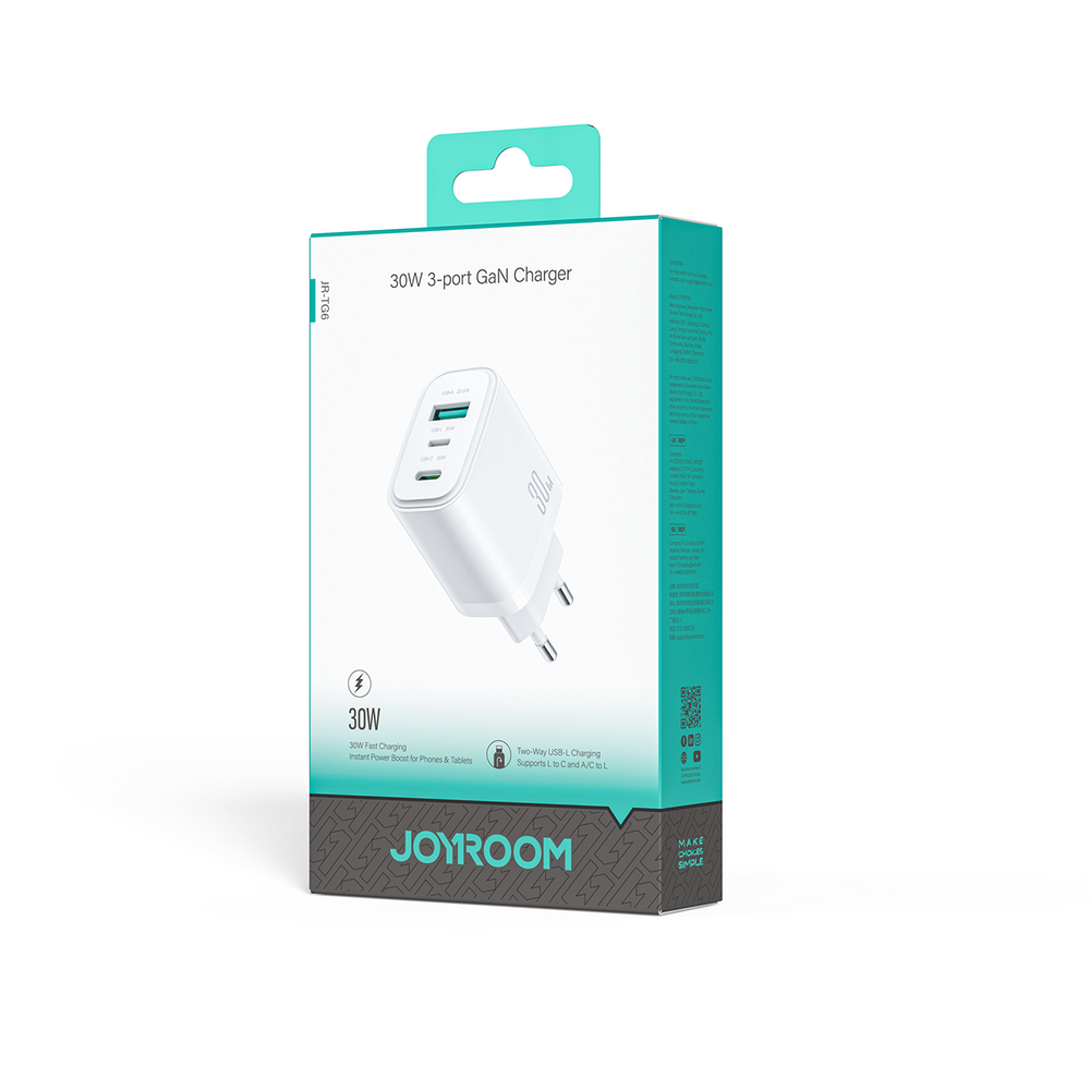 Joyroom JR-TG6 GaN 30W falitöltő - fehér-5