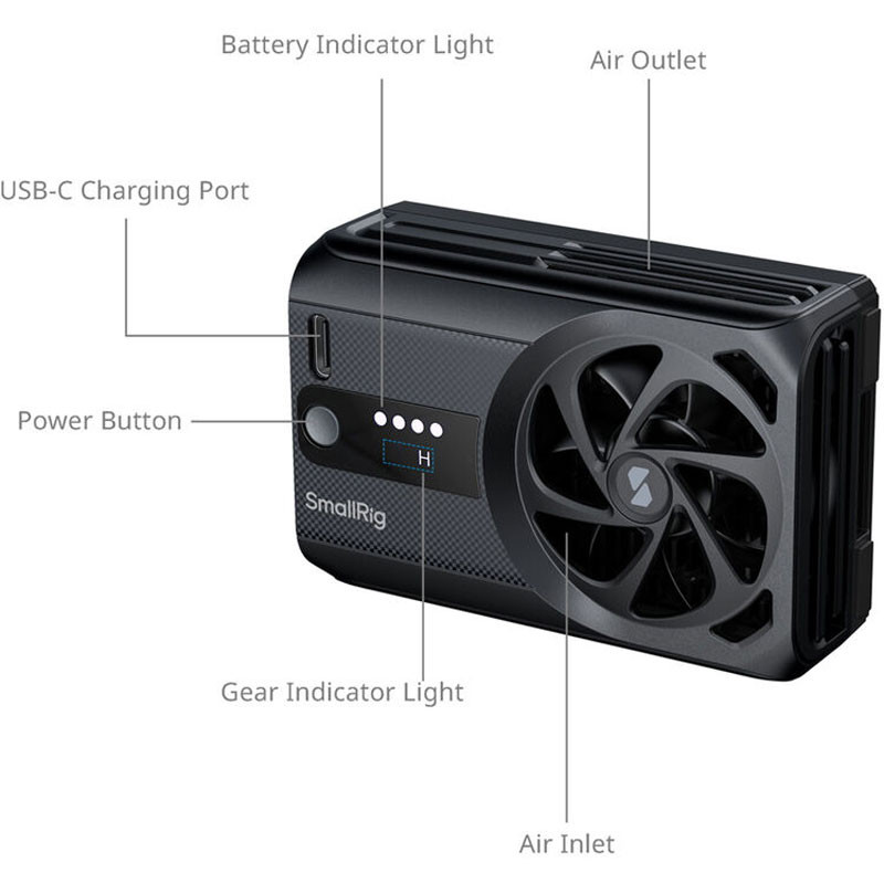 Smallrig 5329 Basic Fan hűtőventilátor tükör nélküli fényképezőgépekhez-1