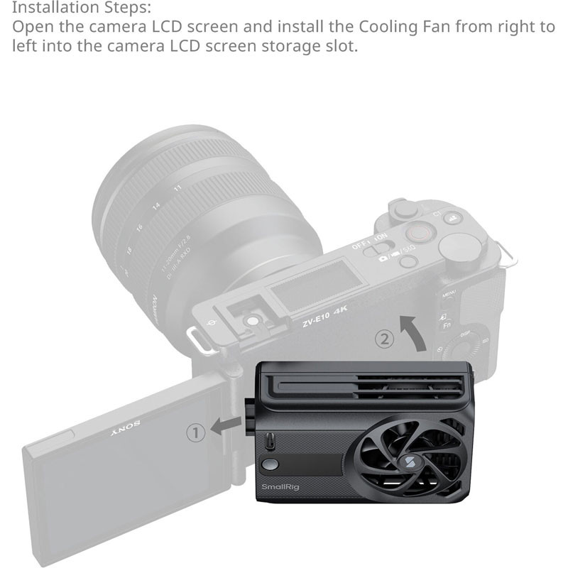 Smallrig 5329 Basic Fan hűtőventilátor tükör nélküli fényképezőgépekhez-3