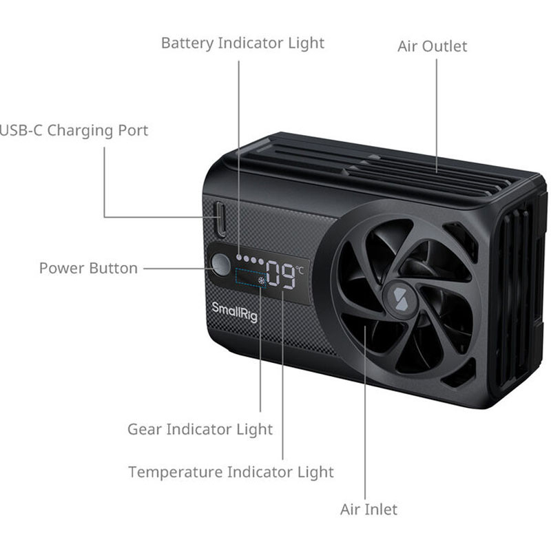 Smallrig 5328 hűtőventilátor tükör nélküli fényképezőgépekhez-1
