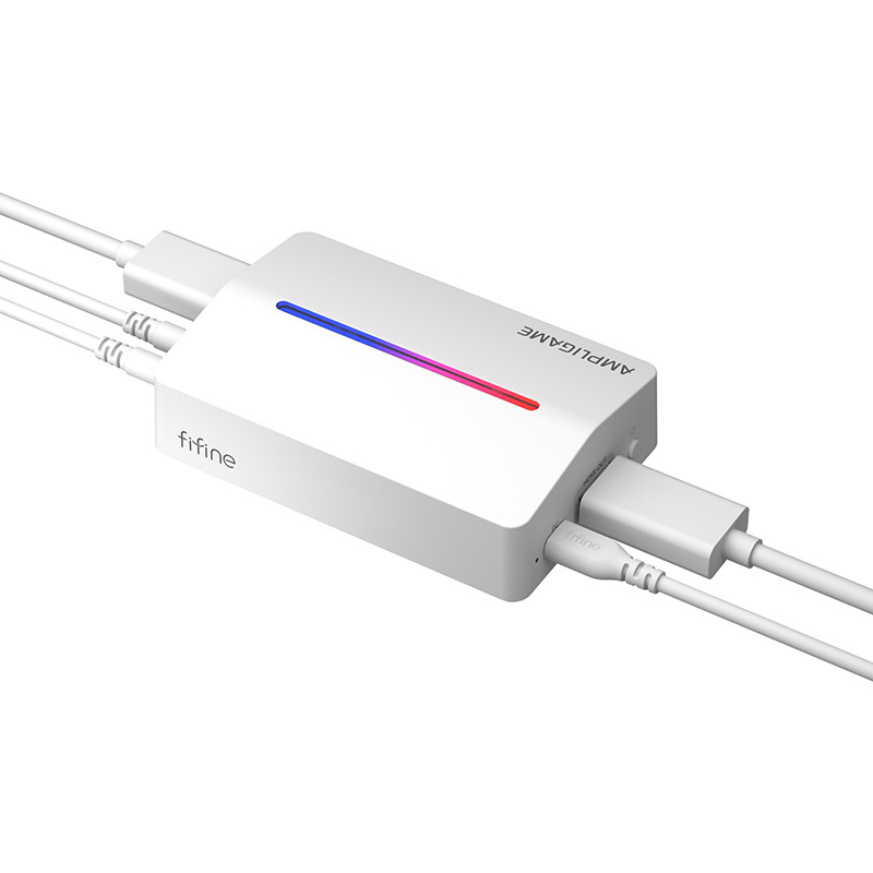 Fifine Capture Card V3W HDMI - USB-A rögzítőkártya, fehér-2