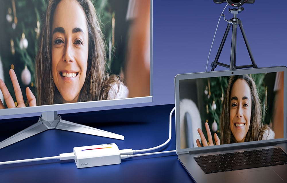 Fifine Capture Card V3W HDMI - USB-A rögzítőkártya, fehér-4