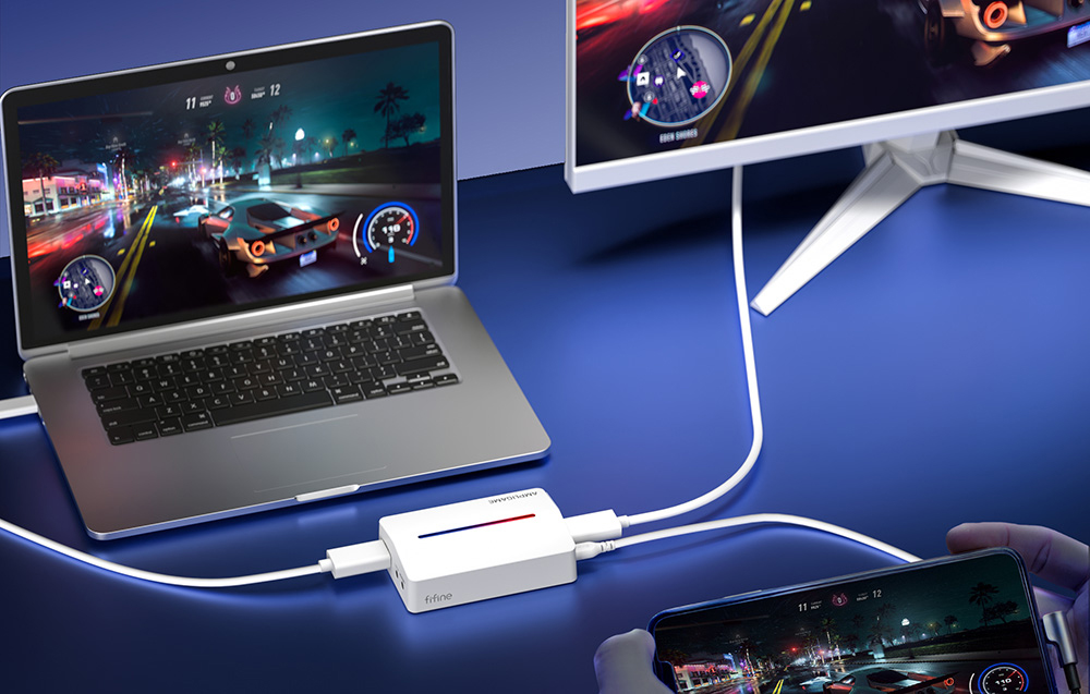 Fifine Capture Card V3W HDMI - USB-A rögzítőkártya, fehér-5