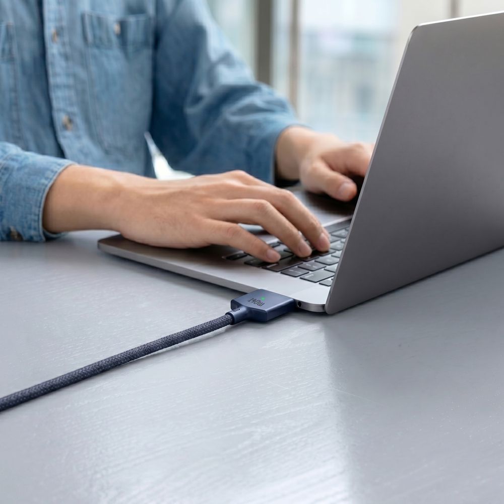 Tech-Protect MMC01 Ultraboost mágneses MacBook kábel USB-C - MagSafe 3 140W 200cm éjkék-3