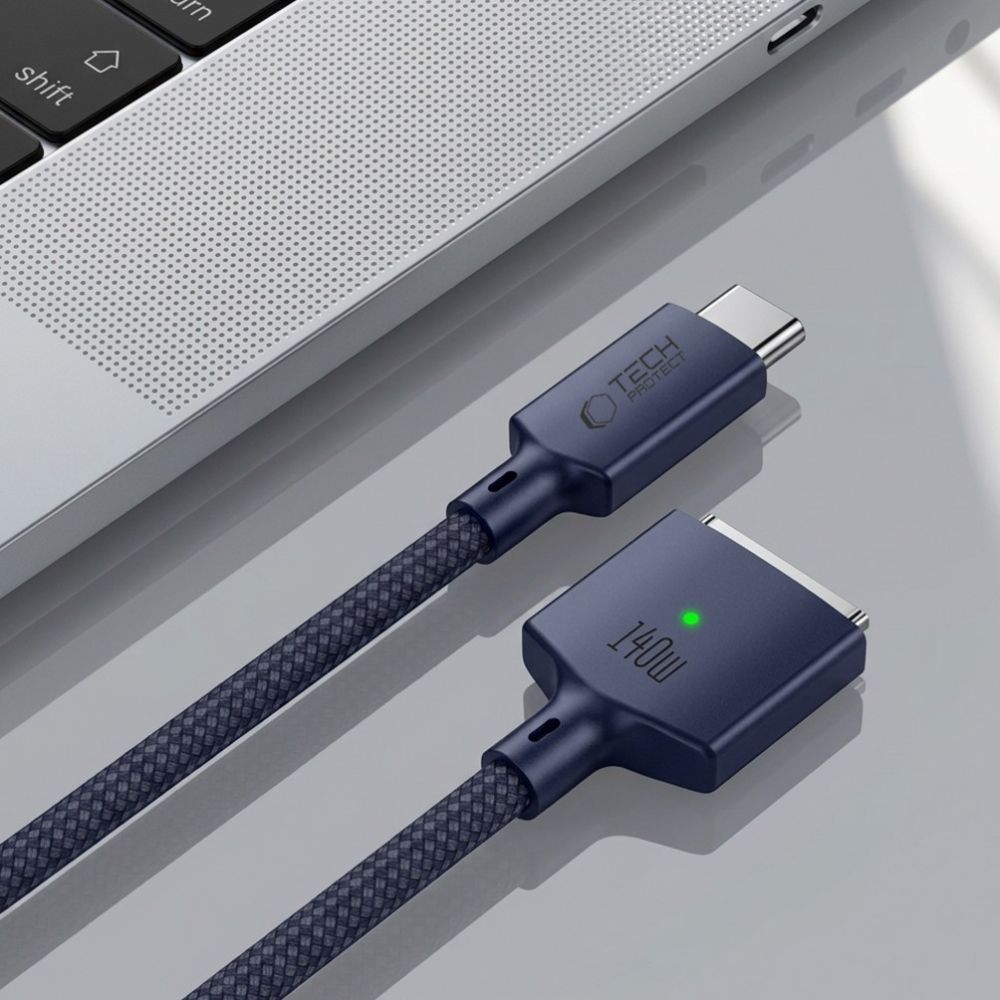 Tech-Protect MMC01 Ultraboost mágneses MacBook kábel USB-C - MagSafe 3 140W 200cm éjkék-4