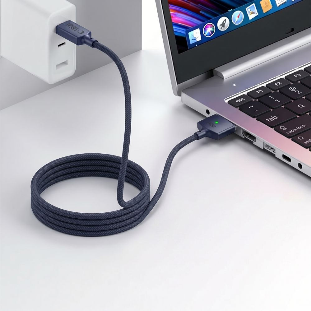 Tech-Protect MMC01 Ultraboost mágneses MacBook kábel USB-C - MagSafe 3 140W 200cm éjkék-5