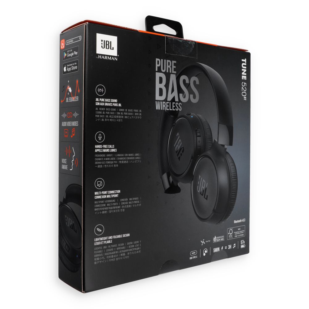 JBL Tune 520BT Bluetooth Fejhallgató Fekete-3