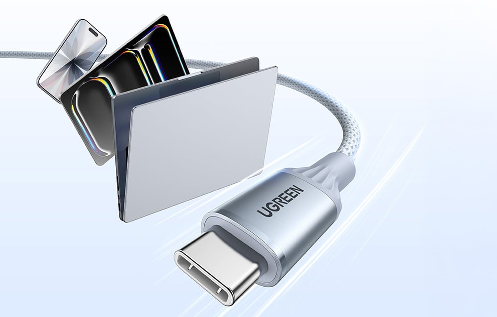 Ugreen 75732 L534 USB-C–USB-C 2m 240W szürke-fehér kábel-5