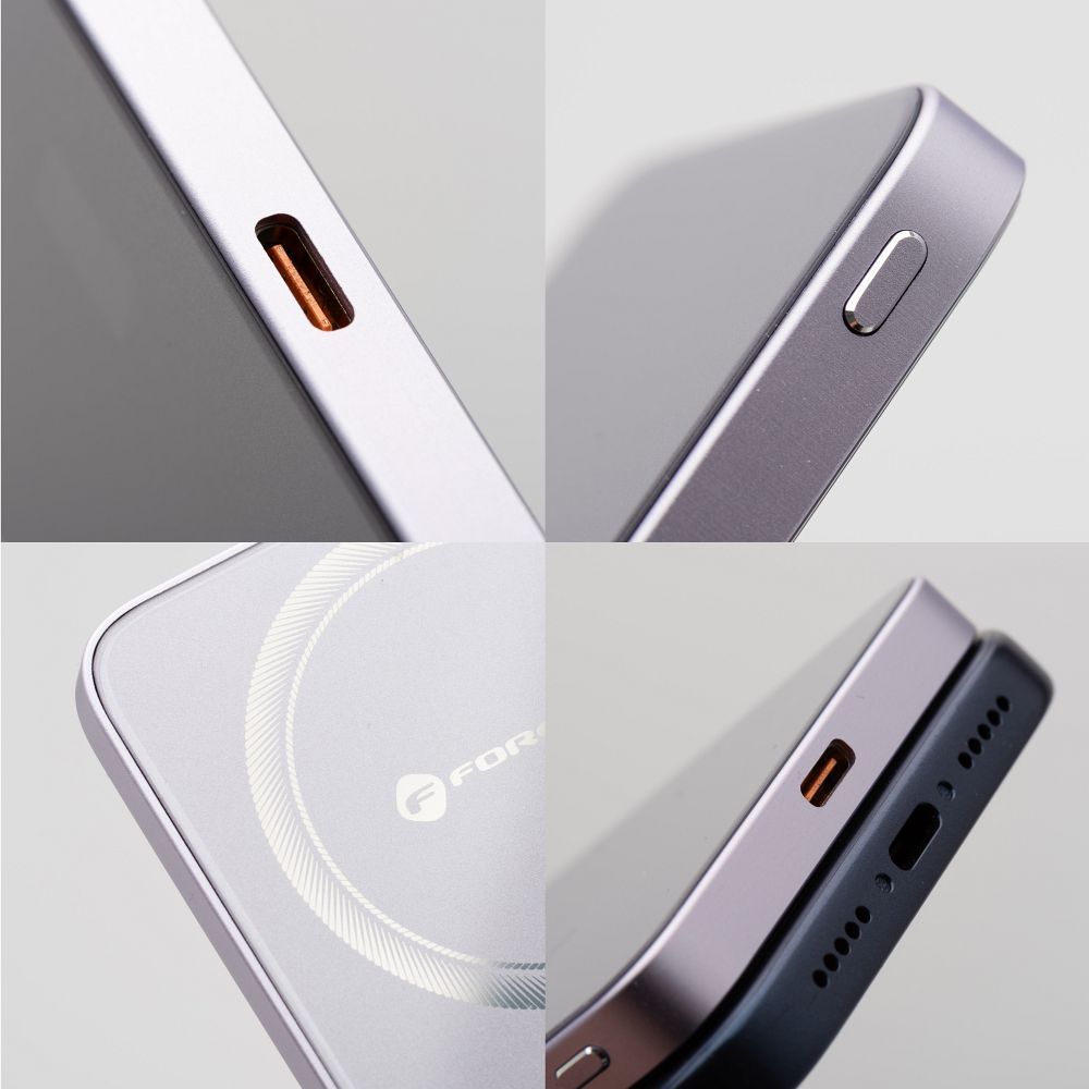 Forcell F-Energy SuperSlim F5K8 QC4.0 PD3.0 15W 5000 mAh lila MagSafe-kompatibilis powerbank-2