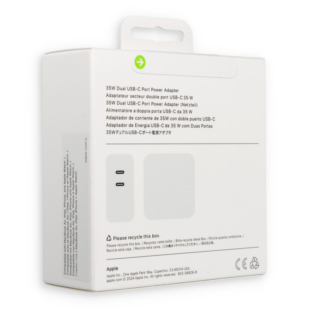 Apple gyári 35W kétportos USB Type-C hálózati töltő adapter (MW2K3ZM/A)-2