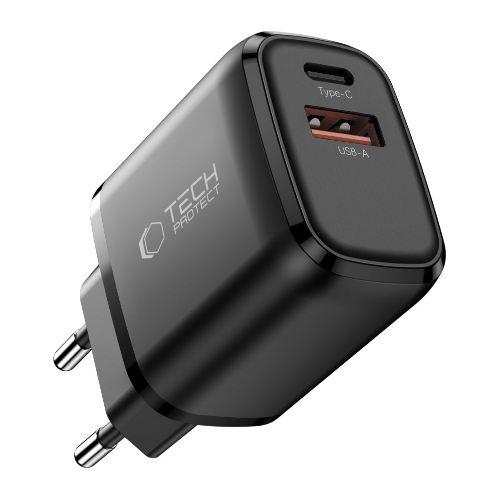 Tech-Protect NCA65W-GAN 2 portos hálózati töltő adapter PD 65W / QC3.0 fekete-8