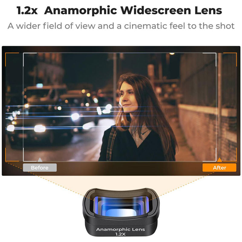 K&F Concept Magnetic 1.2x Anamorphic szűrő a DJI Osmo Pocket 3-hoz-3