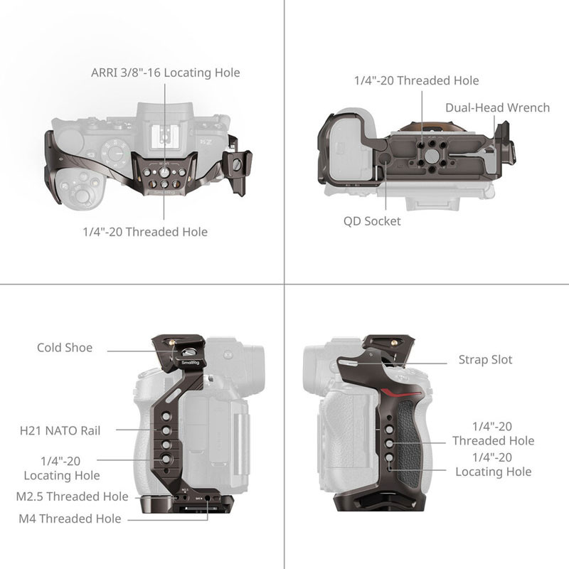 Smallrig 5258 Night Eagle Cage for Nikon Z5II / Z7 / Z6 / Z7II / Z6II / Z5-2