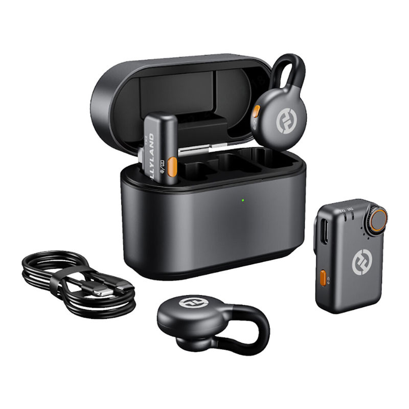 Hollyland Lark M2S Combo Wireless Lavalier Microphone Combo (Space Gray)-0