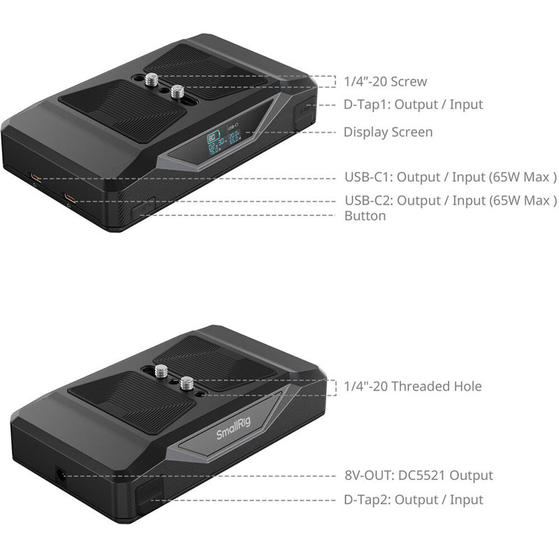 Smallrig 5248 CB75 Camera Base Battery Kit-1