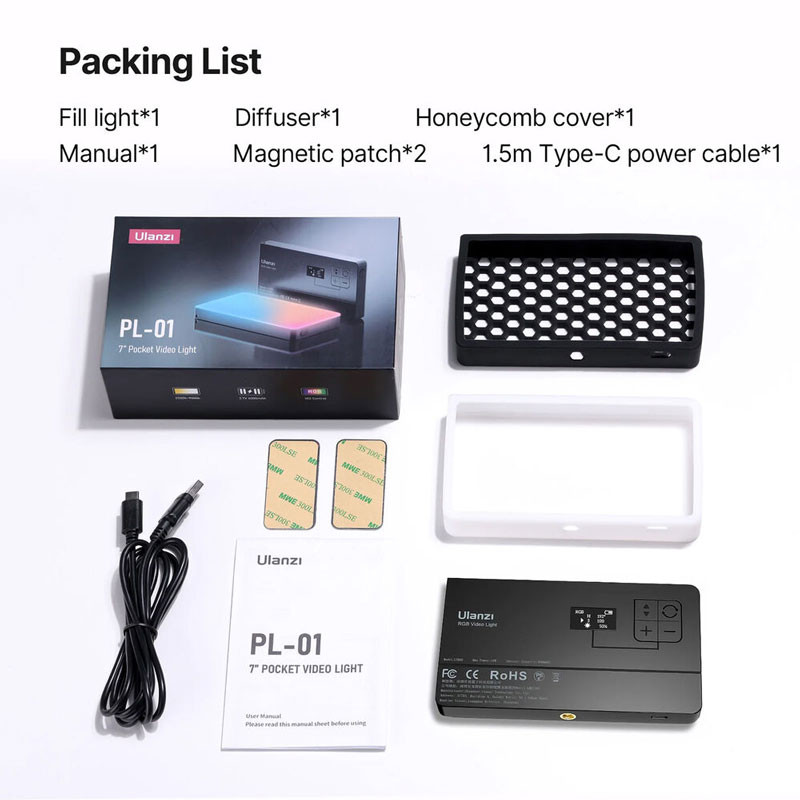 Ulanzi LT002 RGB 7" LED Panel-2