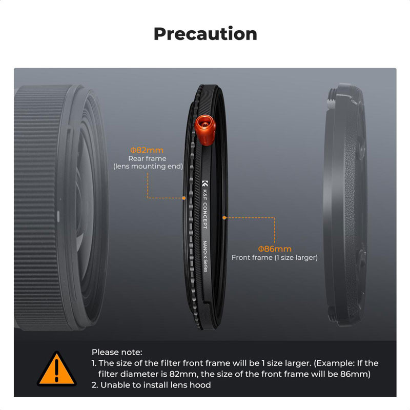 K&F Concept 82mm Nano X 3-in-1 ND2-32 & CPL & Black mist 1/4 szűrő-5