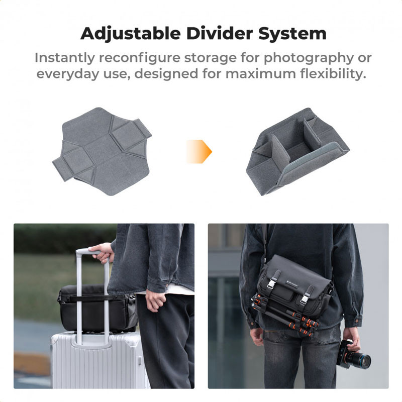 K&F Concept Sling táska 10L (Fekete)-4