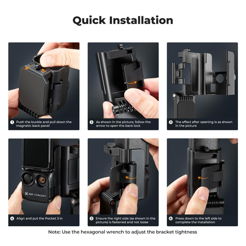 K&F Concept mágneses rögzítő DJI Osmo Pocket 3-hoz-2