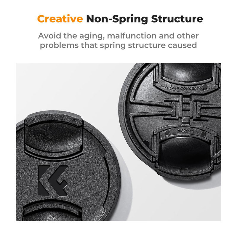 K&F Concept 3db 72mm objektívsapka zsinórral + 3db törlőkendő-2