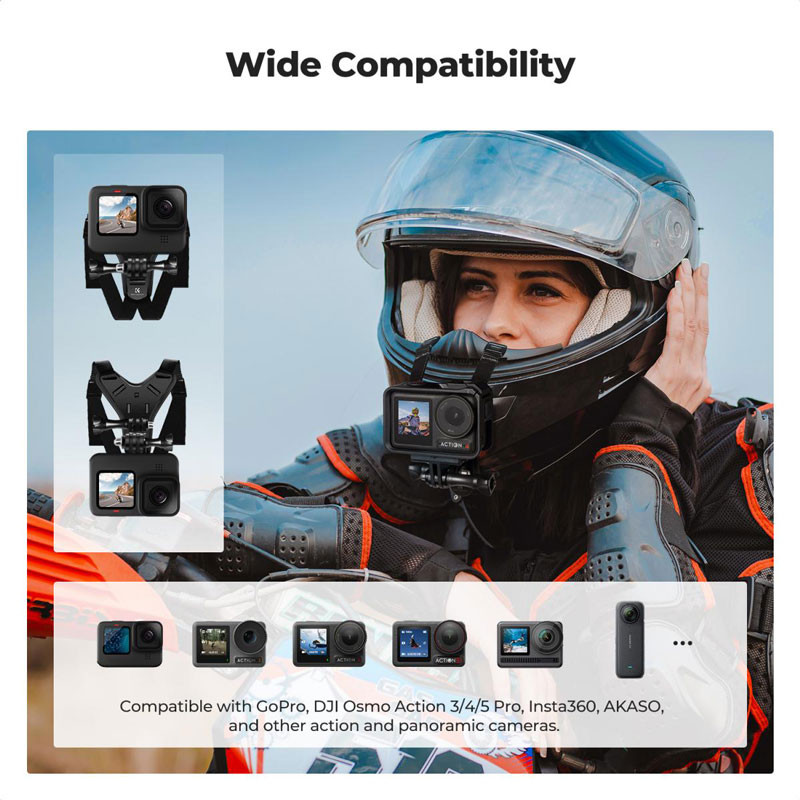 K&F Concept Helmet Chin Bracket for Action Cam-4
