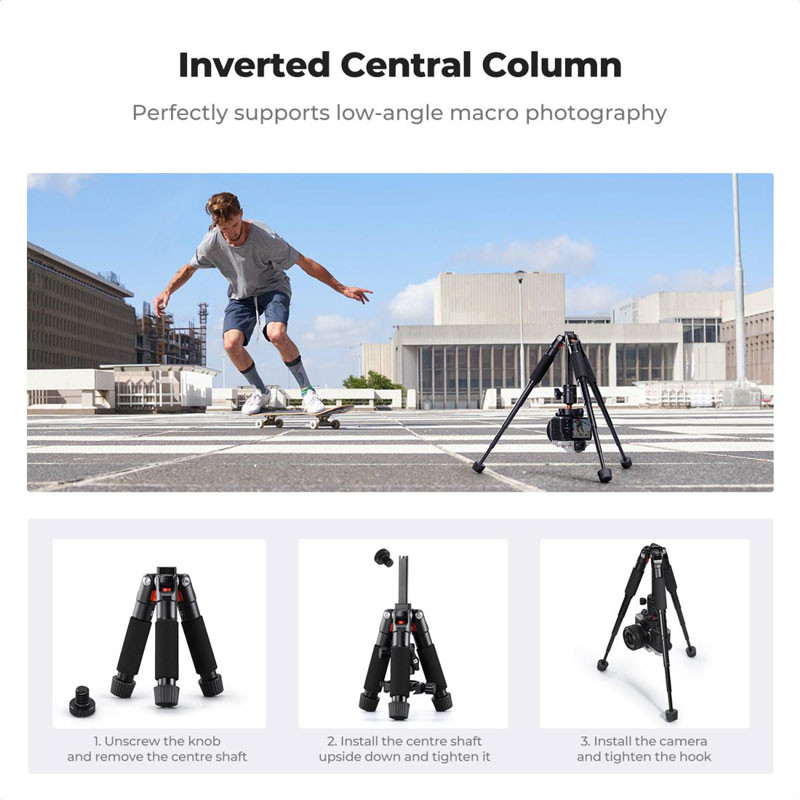 K&F Concept S225A0 Mini Tripod + BH-25L gömbfej-4