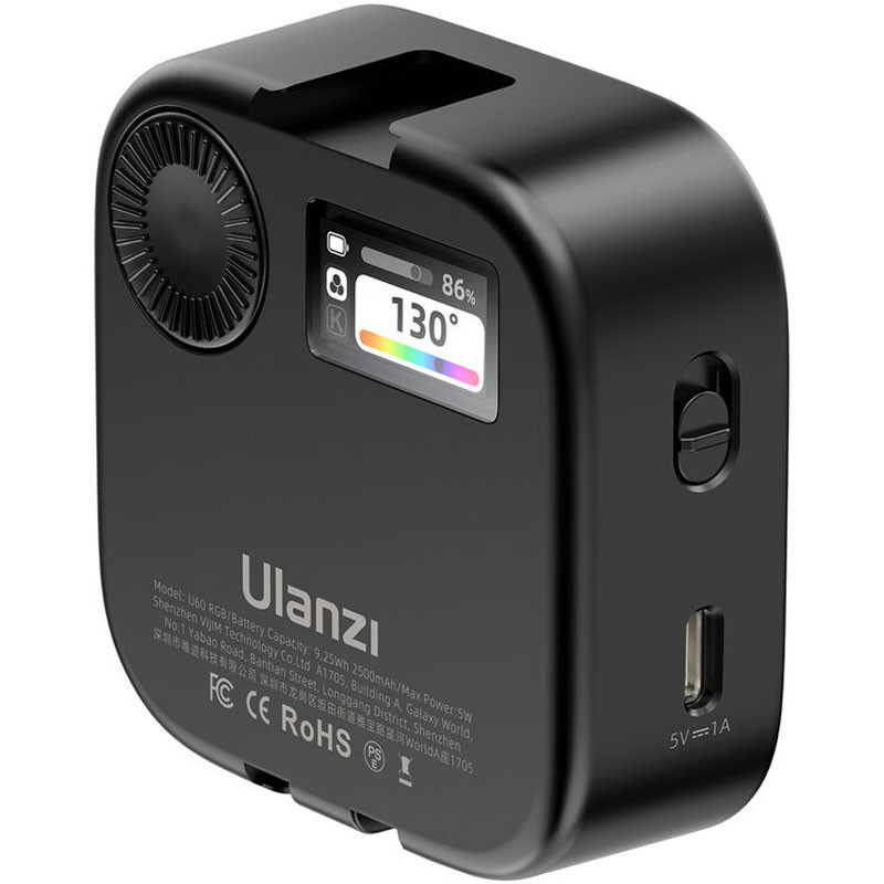 Ulanzi U60 mini videólámpa (RGB) (Fekete)-2