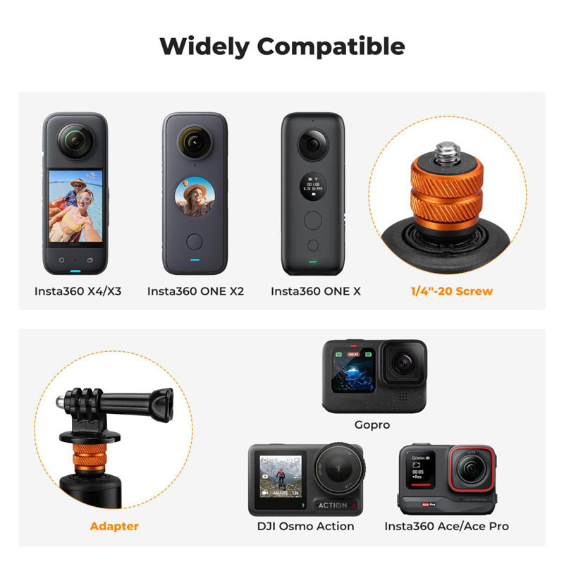 K&F Concept MS21 láthatatlan szelfibot állvány (Insta 360, GoPro, DJI Osmo Action)-3