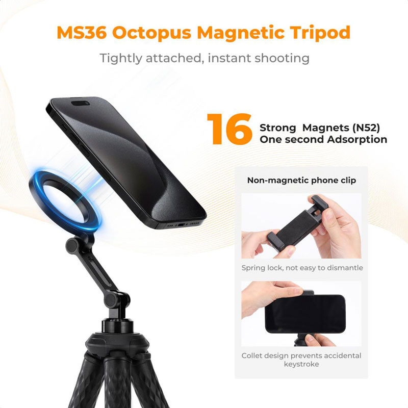 K&F Concept MS36 mágneses flexibilis állvány-1