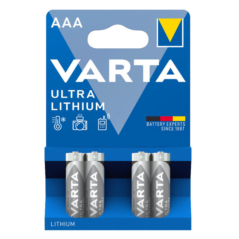 Varta Ultra Lithium AAA / LR03 elem - BL4-0