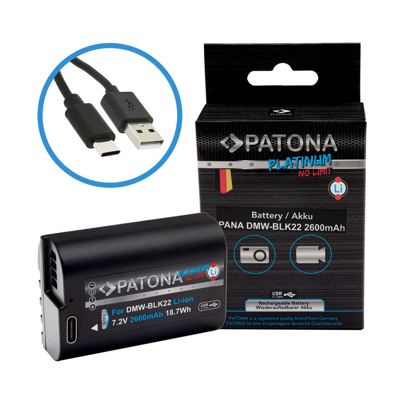 Patona Platinum DMW-BLK22 akkumulátor (USB-C)-0