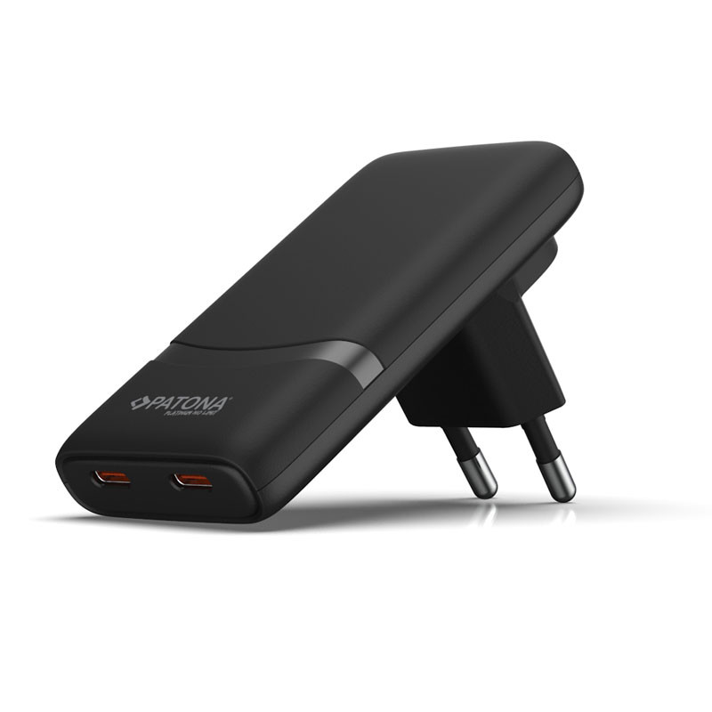 Patona Platinum GaN PD65W Flat hálózati adapter (fekete)-0