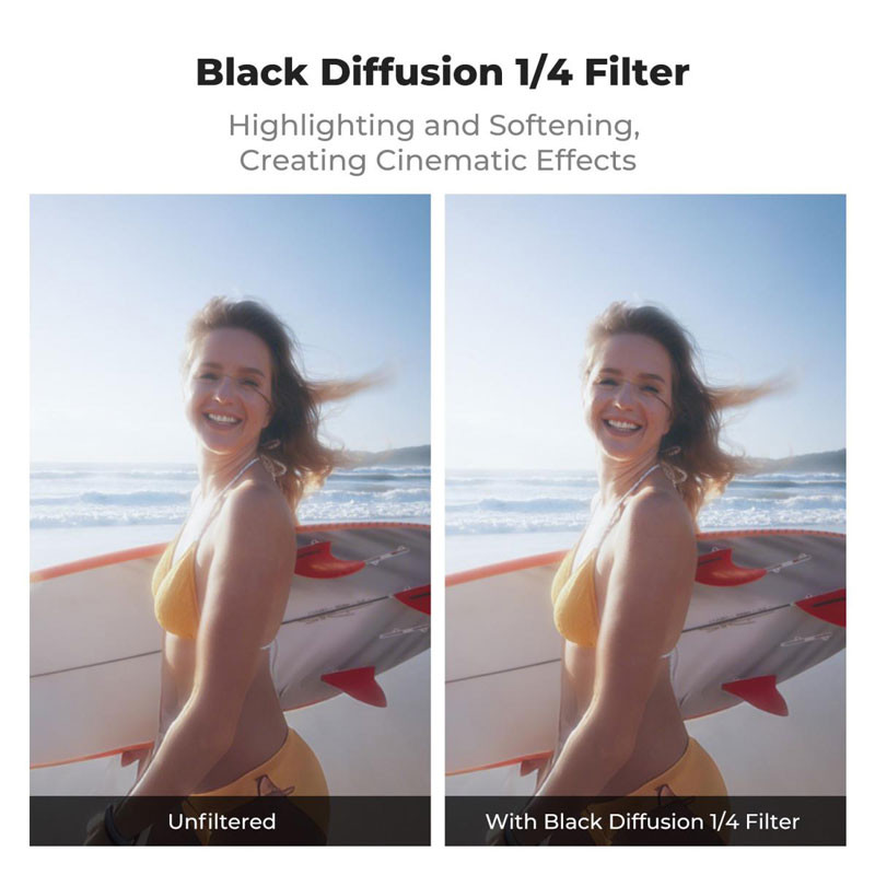 K&F Concept 1/4 Black Soft szűrő, DJI Action 6-hoz-3