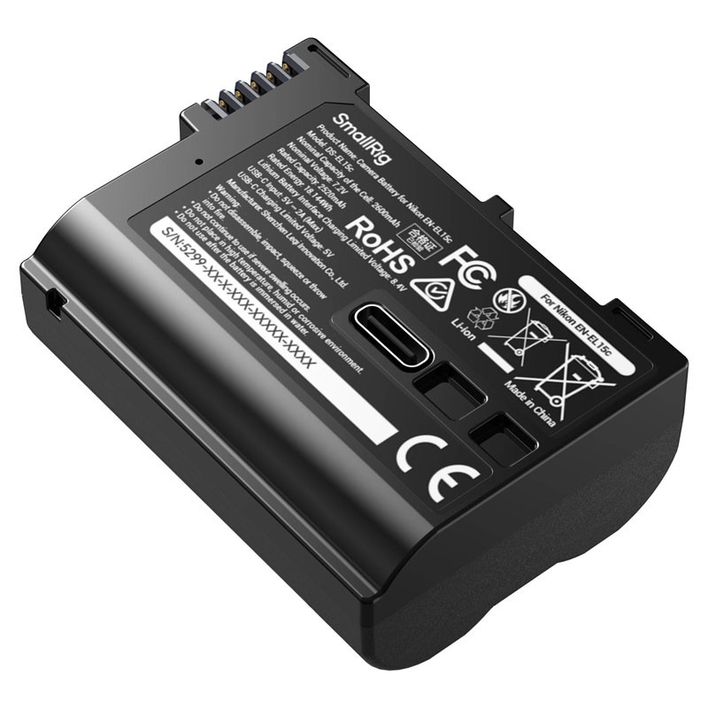 Smallrig 5299 USB-C Camera Battery with Power Display for Nikon EN-EL15C-4