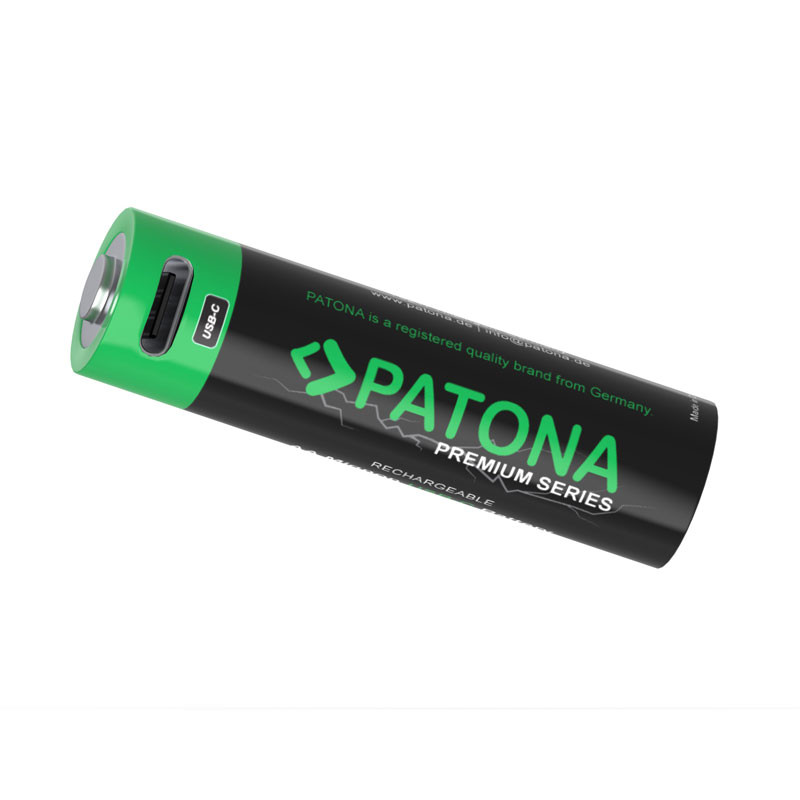 Patona Premium 3000mWh USB-C 4X AA Mignon újratölthető lítium elem-2