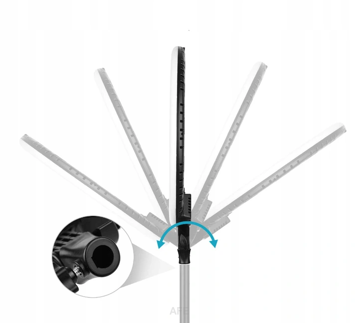 45cm G-488 fekete LED körfény, körlámpa, ringlight állvánnyal-6