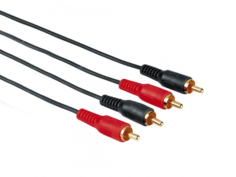 Hama 2x2rca összekötőkábel aranyozott 5m-0