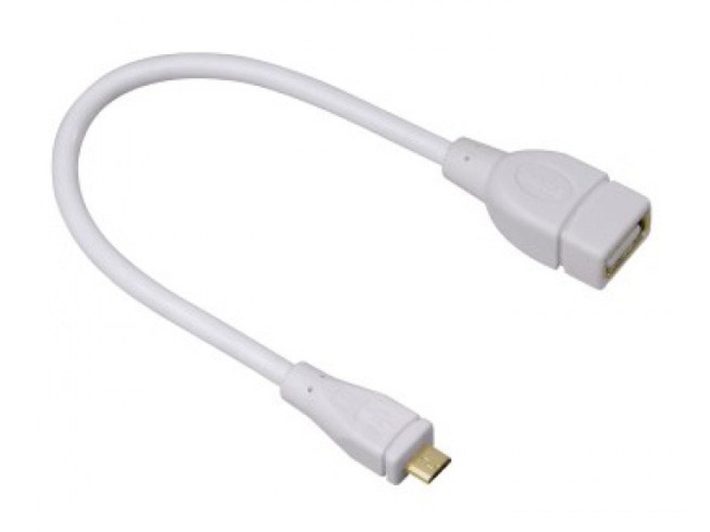 Hama Micro USB OTG adapter, 0,15 méter, fehér-0