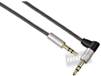 Hama aluline 3,5mm jack összekötőkábel 90fok 0,75m-0