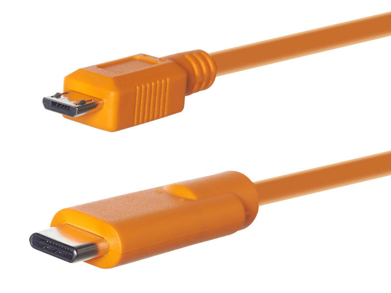 Tether Tools Air Direct USB-C - USB 2.0 Micro B csatlakozókábel (narancssárga)-1