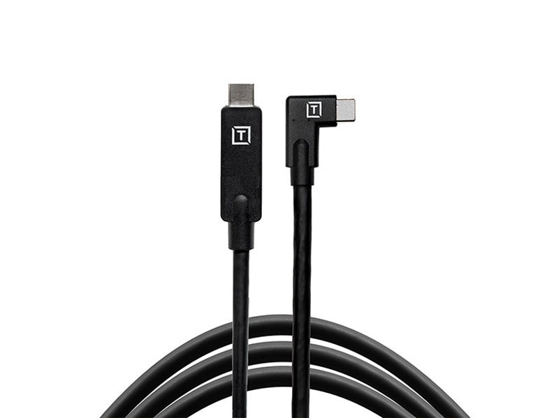 Tether Tools TetherPro USB-C to USB-C Right Angle fekete kábel-0