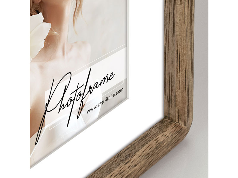 Zep Gressan 10x15/15x20 fa képkeret paszpartuval barna-1