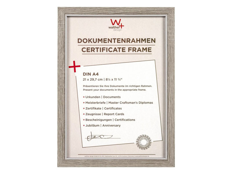 Walther Hygge 21x29,7 Fa képkeret - szürke-0