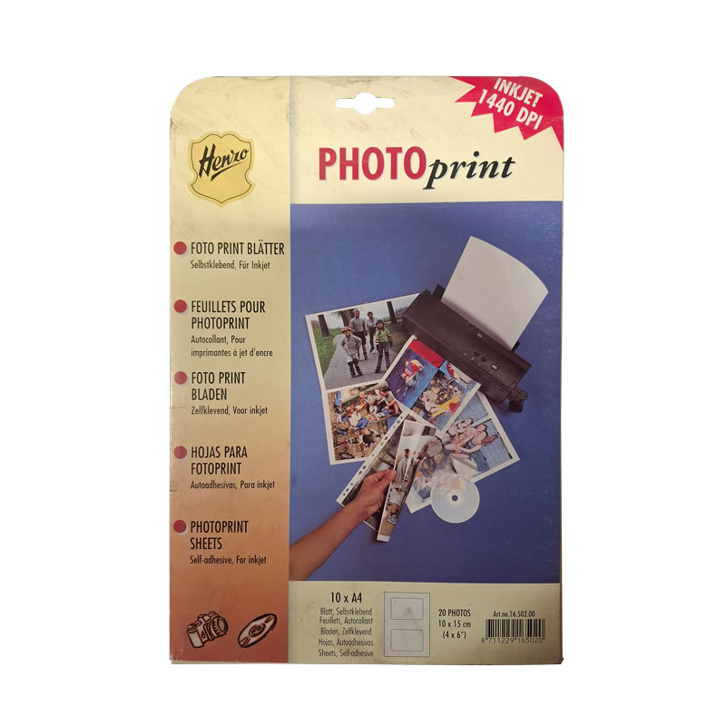 Henzo Inkjetpapír öntapadós A4/10x15-0